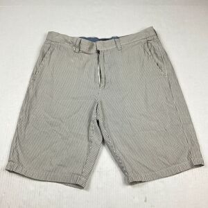 J.Crew Mens Club Cotton Chino Shorts Striped Casual Regular Fit Pockets Size 31